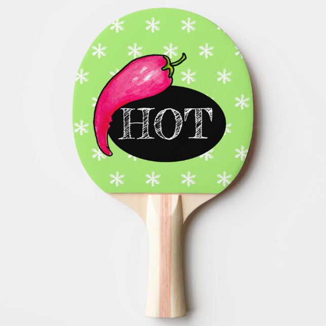 Chili pepper ping pong paddle (Front)