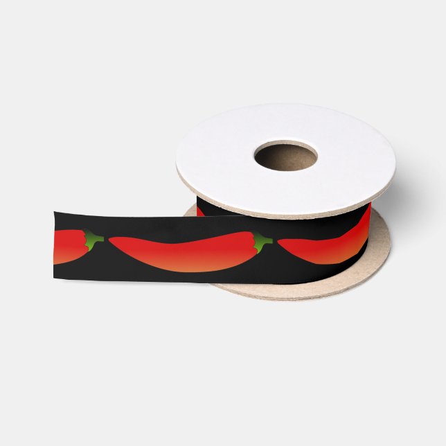 Chili Pepper Ribbon Satin Ribbon (Spool)