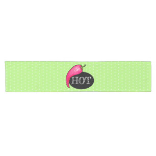Chili pepper short table runner