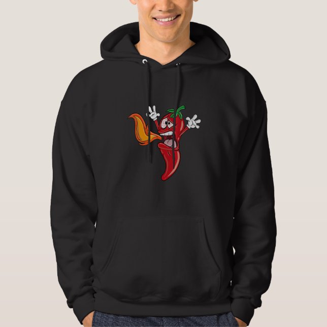 Chili Pepper Speit Fire Hot Sauce  Chili Hoodie (Front)