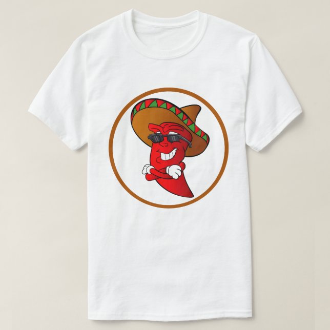 Chili pepper T-Shirt  Hot Peppers Band Logo (Design Front)