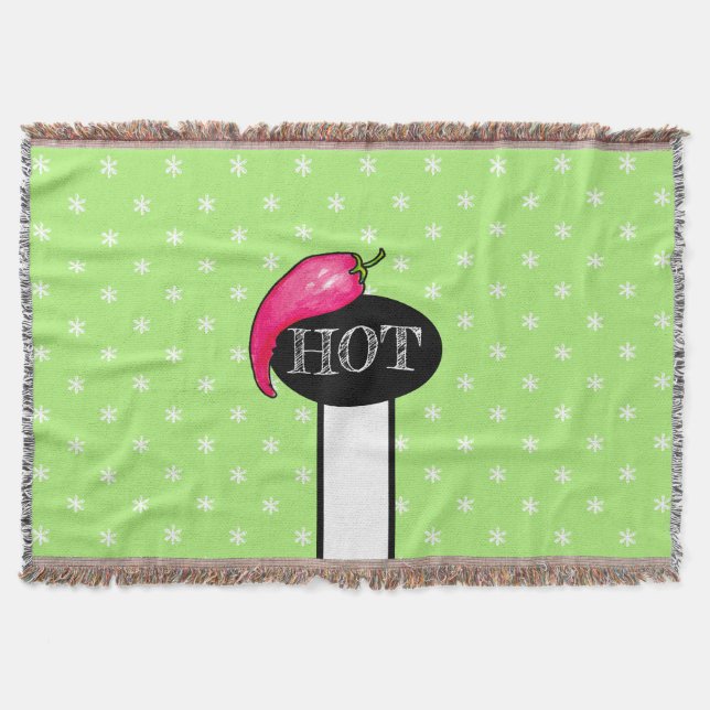 Chili pepper throw blanket (Front)