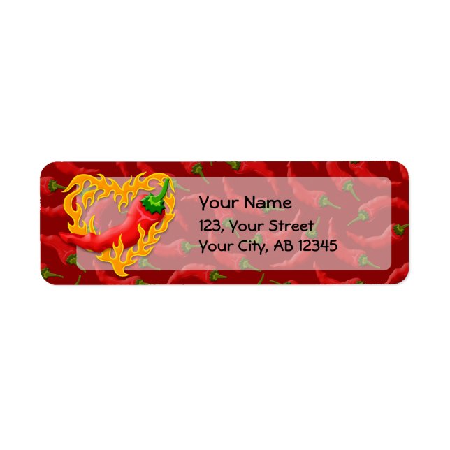 Chili Pepper with Flame Heart (Front)