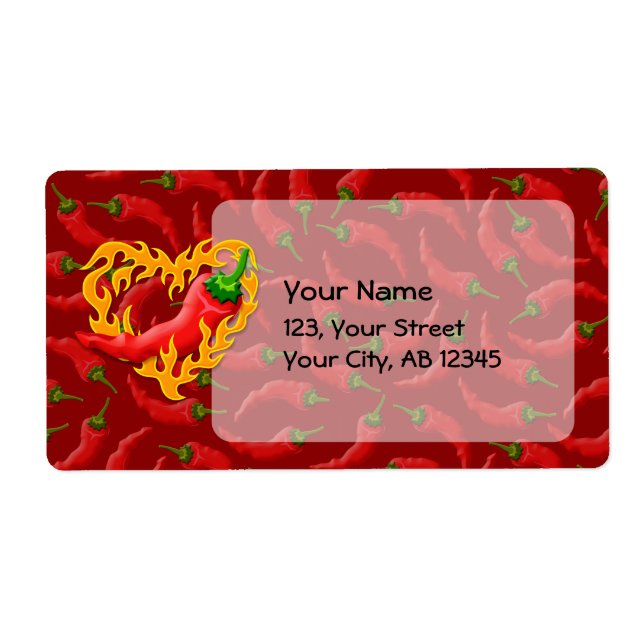 Chili Pepper with Flame Heart (Front)