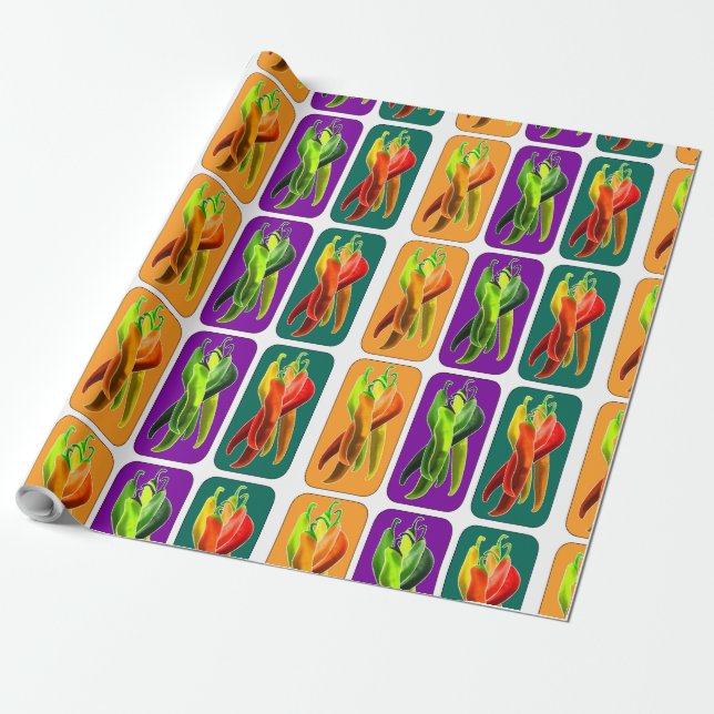 Chili Pepper Wrapping Paper (Unrolled)
