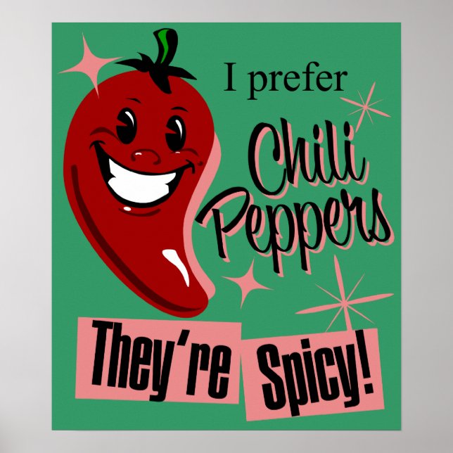 Chili Peppers 24,95 $ Poster d'art (Devant)