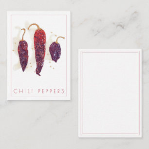 CHILI PEPPERS 2.5x3.5 Flat Card + Text