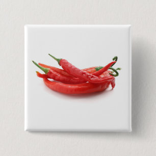 chili peppers 2 inch square button