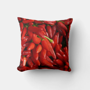 CHILI PEPPERS 3 THROW PILLOW