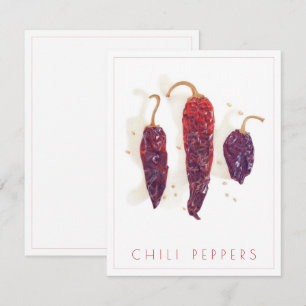 CHILI PEPPERS 4.25x5.5 Flat Card + Text