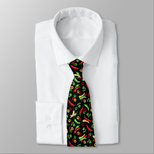 Chili peppers and Cilantro Tie