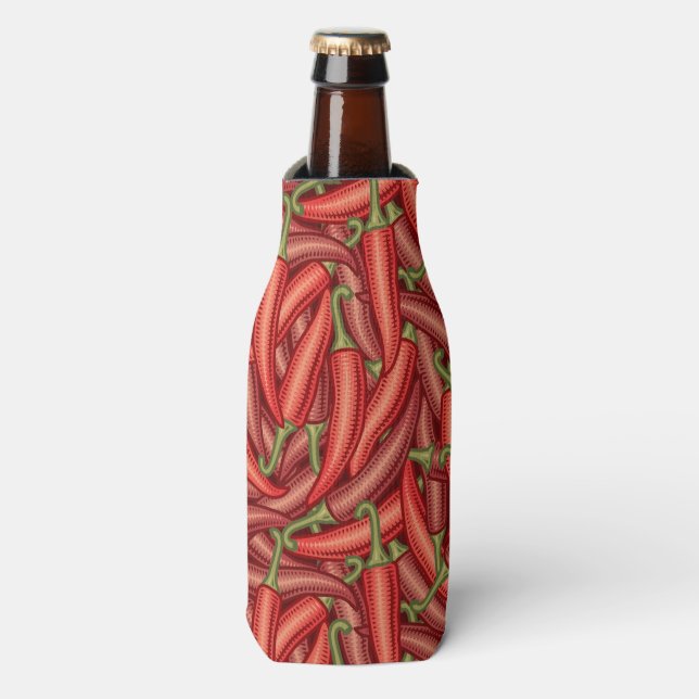 Chili Peppers Bottle Cooler (Bottle Front)