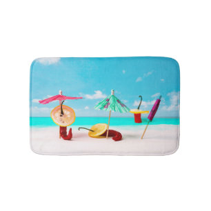 Chili Peppers By The Sea Bath Mat