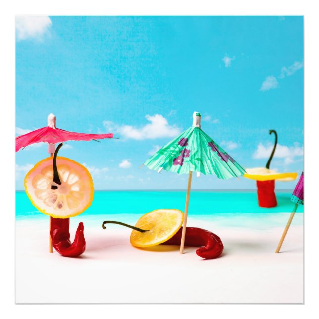 Chili Peppers By The Sea Photo Print (Front)