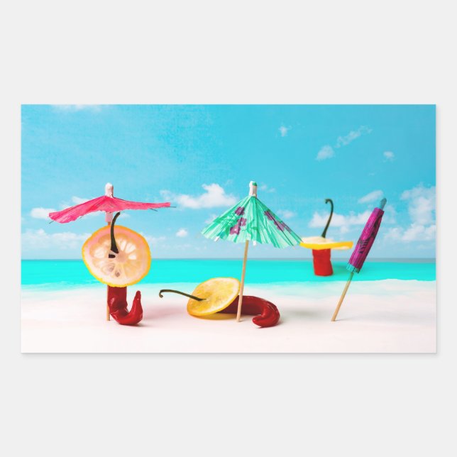 Chili Peppers By The Sea Sticker (Front)