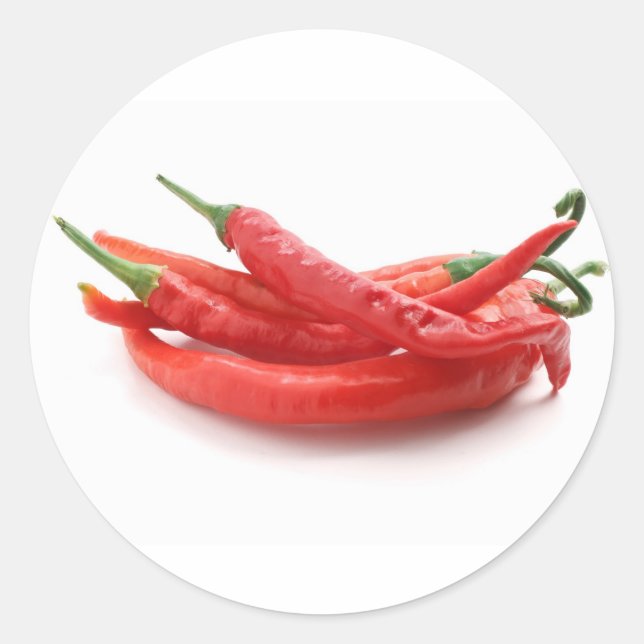 chili peppers classic round sticker (Front)