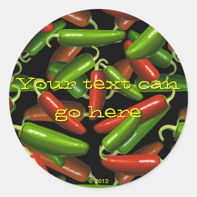 Chili Peppers Classic Round Sticker (Front)
