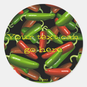 Chili Peppers Classic Round Sticker