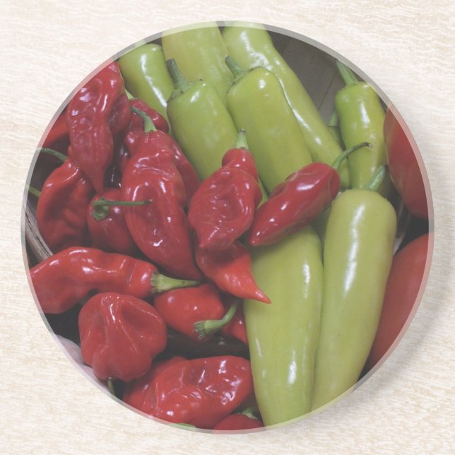 Chili Peppers Coaster (Front)