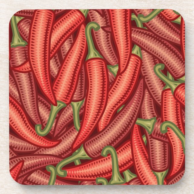 Chili Peppers Coaster (Front)