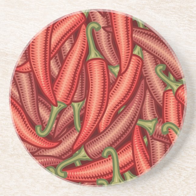 Chili Peppers Coaster (Front)