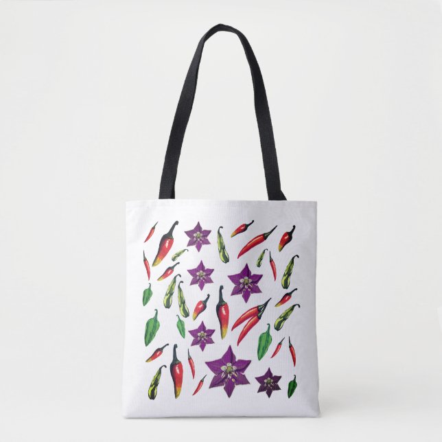 Chili  Peppers Custom Tote Bag (Front)
