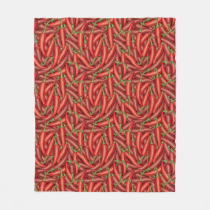 Chili Peppers Fleece Blanket