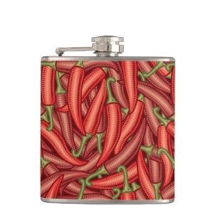 Chili Peppers Hip Flask