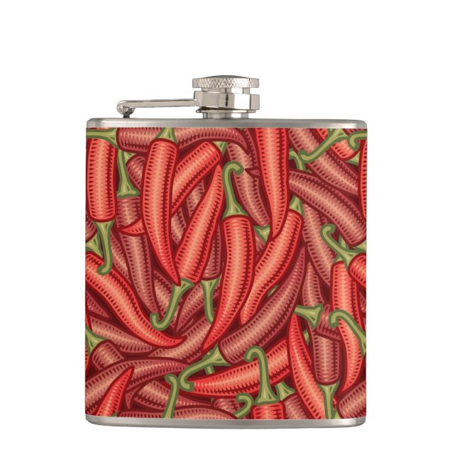 Chili Peppers Hip Flask (Front)
