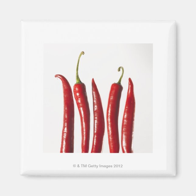 Chili Peppers in a Row Magnet (Front)