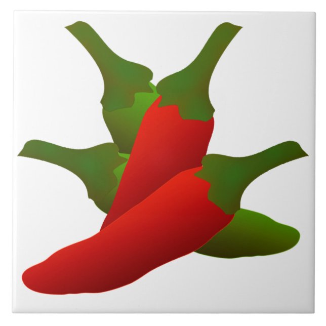 Chili Peppers Kitchen Tile (Front)