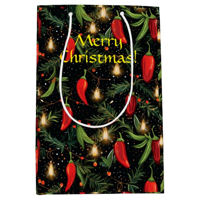 Chili Peppers Medium Gift Bag (Front)
