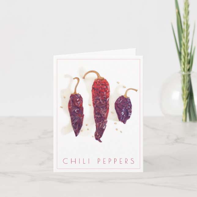 CHILI PEPPERS Note Card + Text (Front)