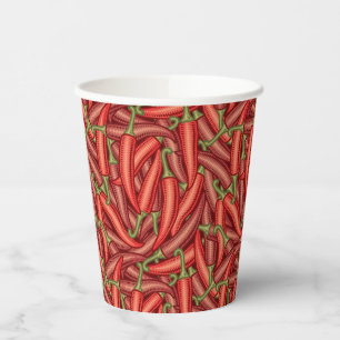 Chili Peppers Paper Cups