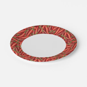 Chili Peppers Paper Plate