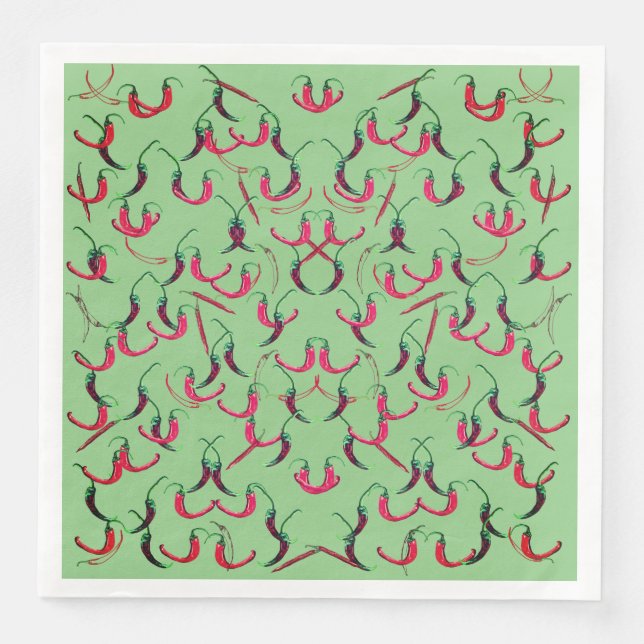 Chili Peppers Pattern  Napkin (Front)