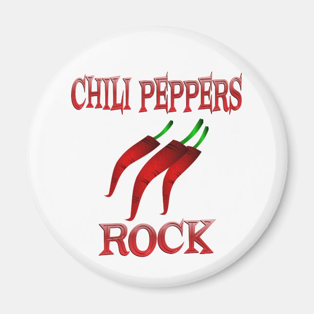Chili Peppers Rock Magnet (Front)