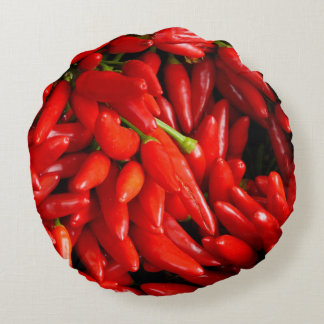 Chili Peppers Round Pillow