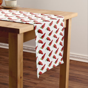 Chili peppers short table runner