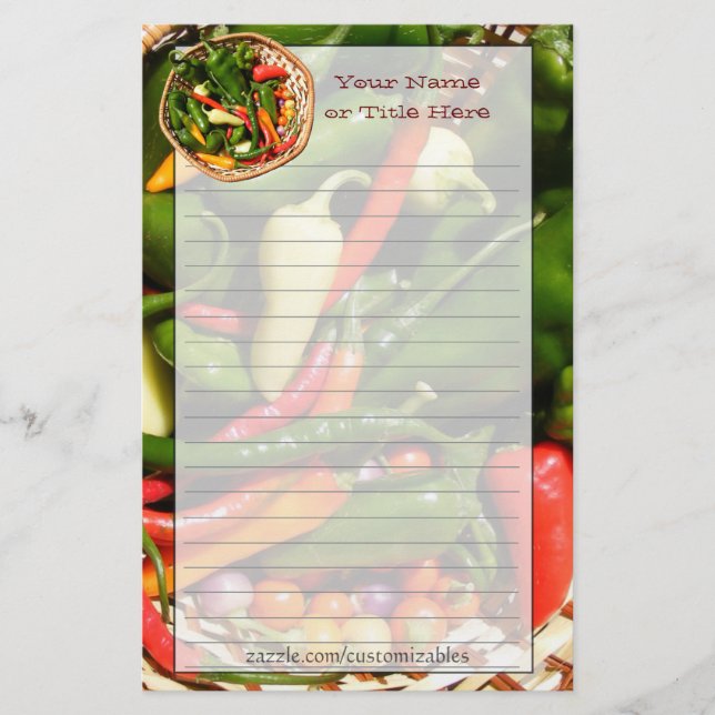 Chili Peppers Stationery (Front)