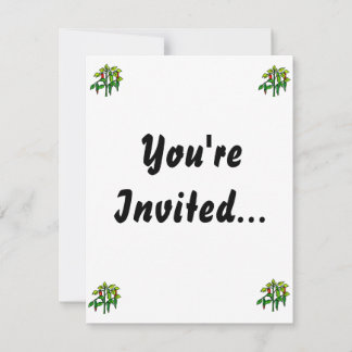 Chili Plant Many Peppers Graphic Invitation