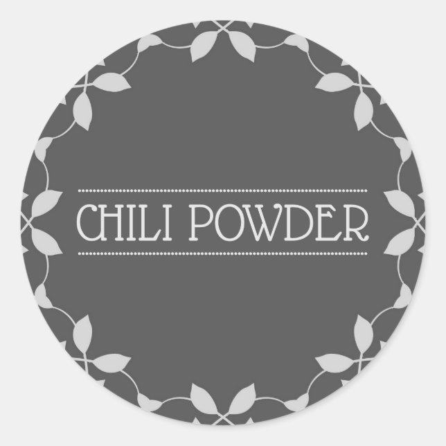 Chili Powder Spice Jar Label (Front)