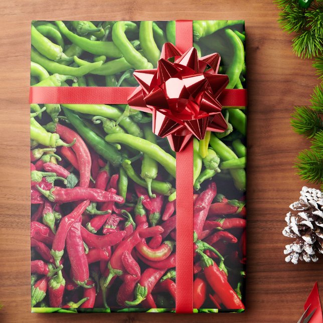 Chili Red and Green Southwest Flavour Wrapping Paper (Creator Uploaded)