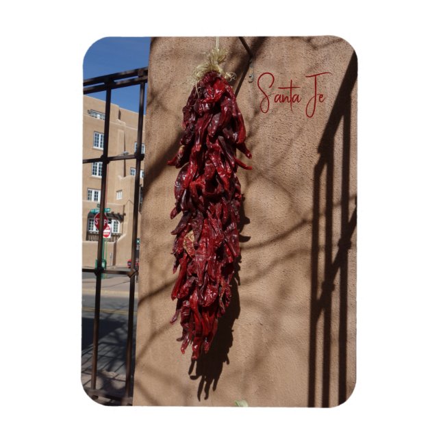 Chili Ristras Santa Fe New Mexico Magnet (Vertical)