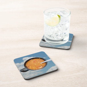 Chili Soup Hard Plastic Coaster