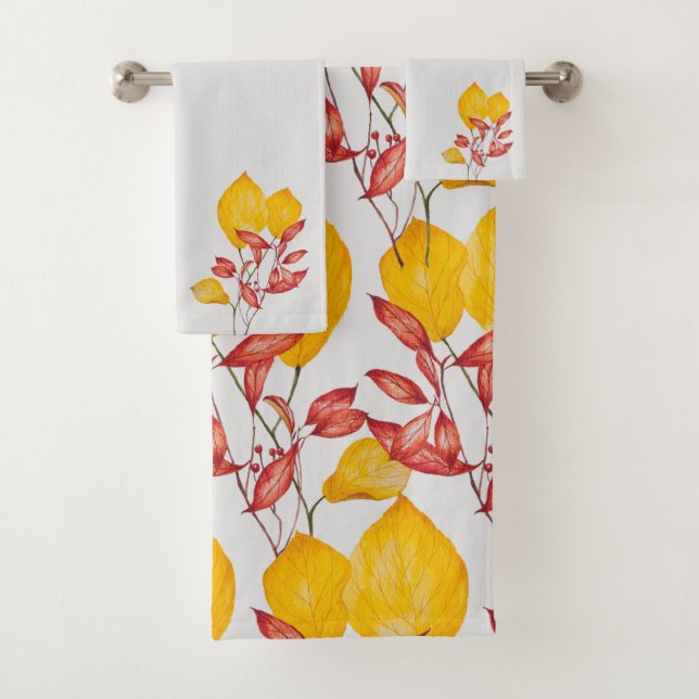 Chili & Turmeric on a Bathroom Towel Set (Insitu)
