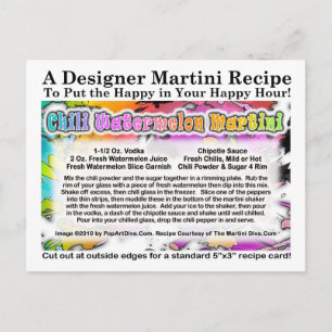 Chili Watermelon Martini Recipe Postcard