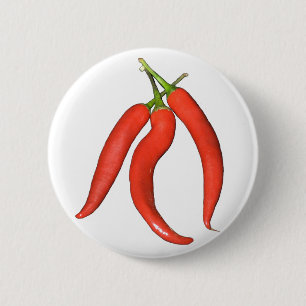 Chilies hot 2 inch round button