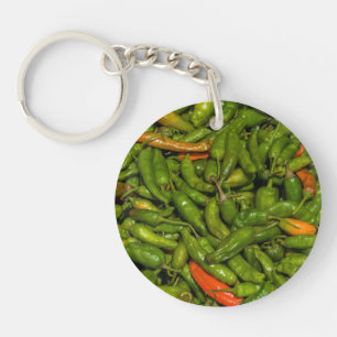 Chilis For Sale At Market Keychain
