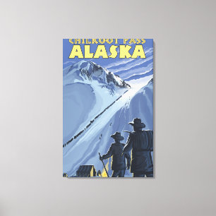 Chilkoot Pass, Alaska Gold Miners Canvas Print